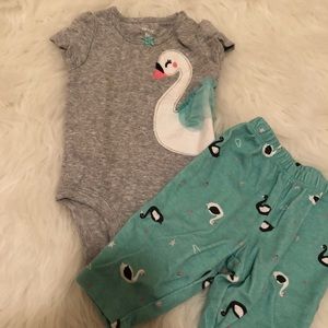 Onesie & bottom set by Carters